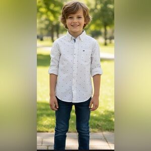 Tommy Hilfiger White Casual Button Down Shirt
